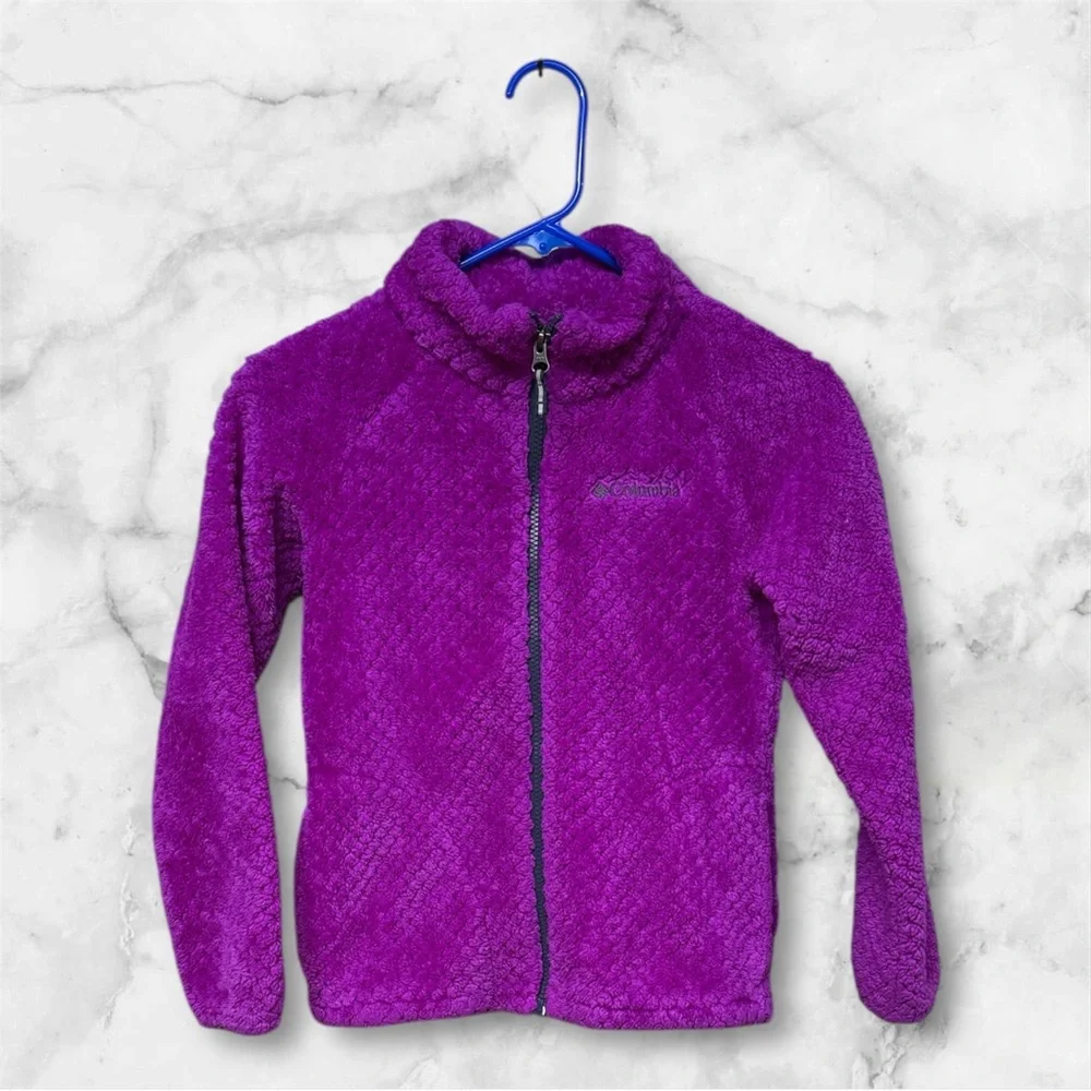 Columbia Vibrant Purple Fleece Jacket medium